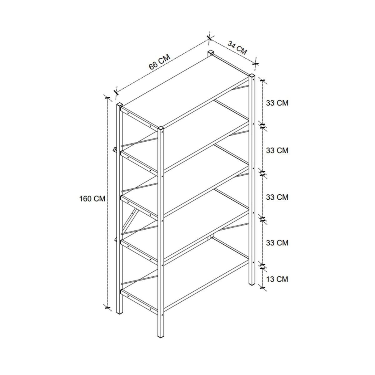 Estanteria-Safir-5-estantes-natural-negro-160x66x34-cm-medidas