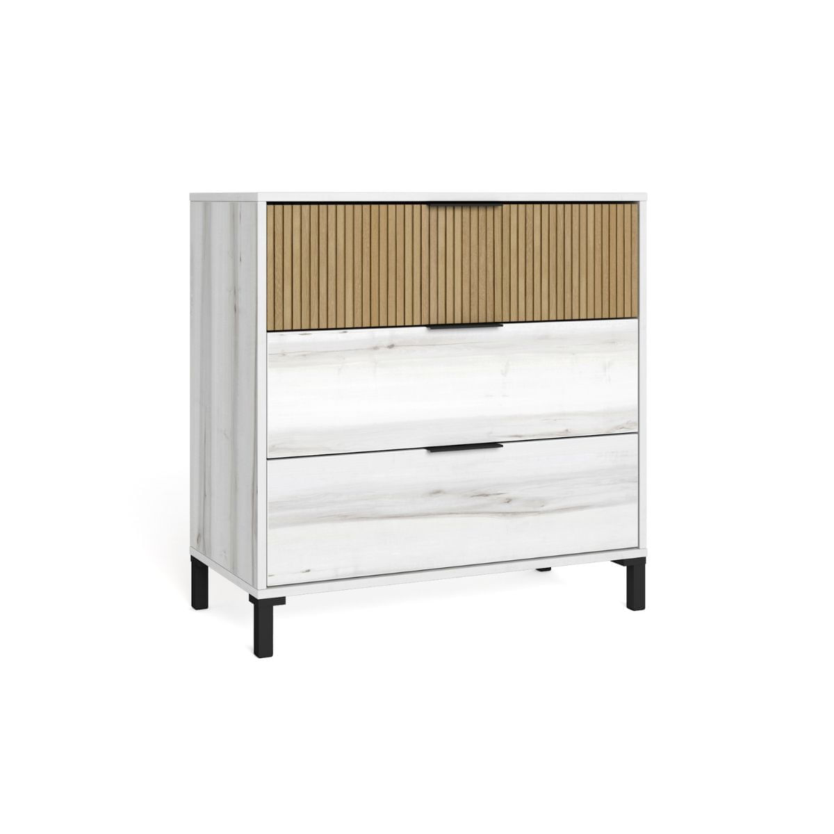 Comoda-Arles-3-cajones-80x80x40-cm-tiradores-gris