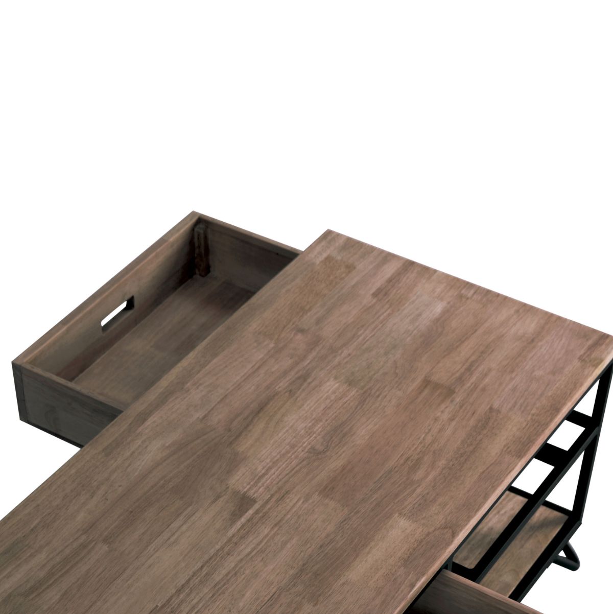 Mesa-de-centro-Industrial-roble-American-negro-46x50x100-cm-detalle