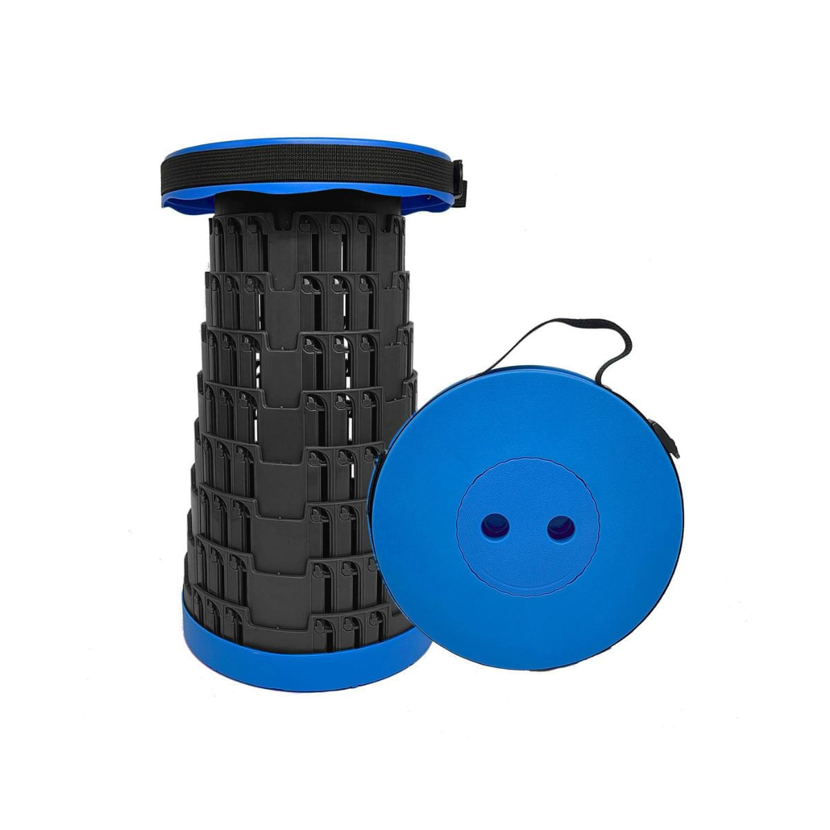 Taburete-plegable-Thulos-TH-HW01-con-asa-hasta-250kg-azul-negro-Ø255-cm