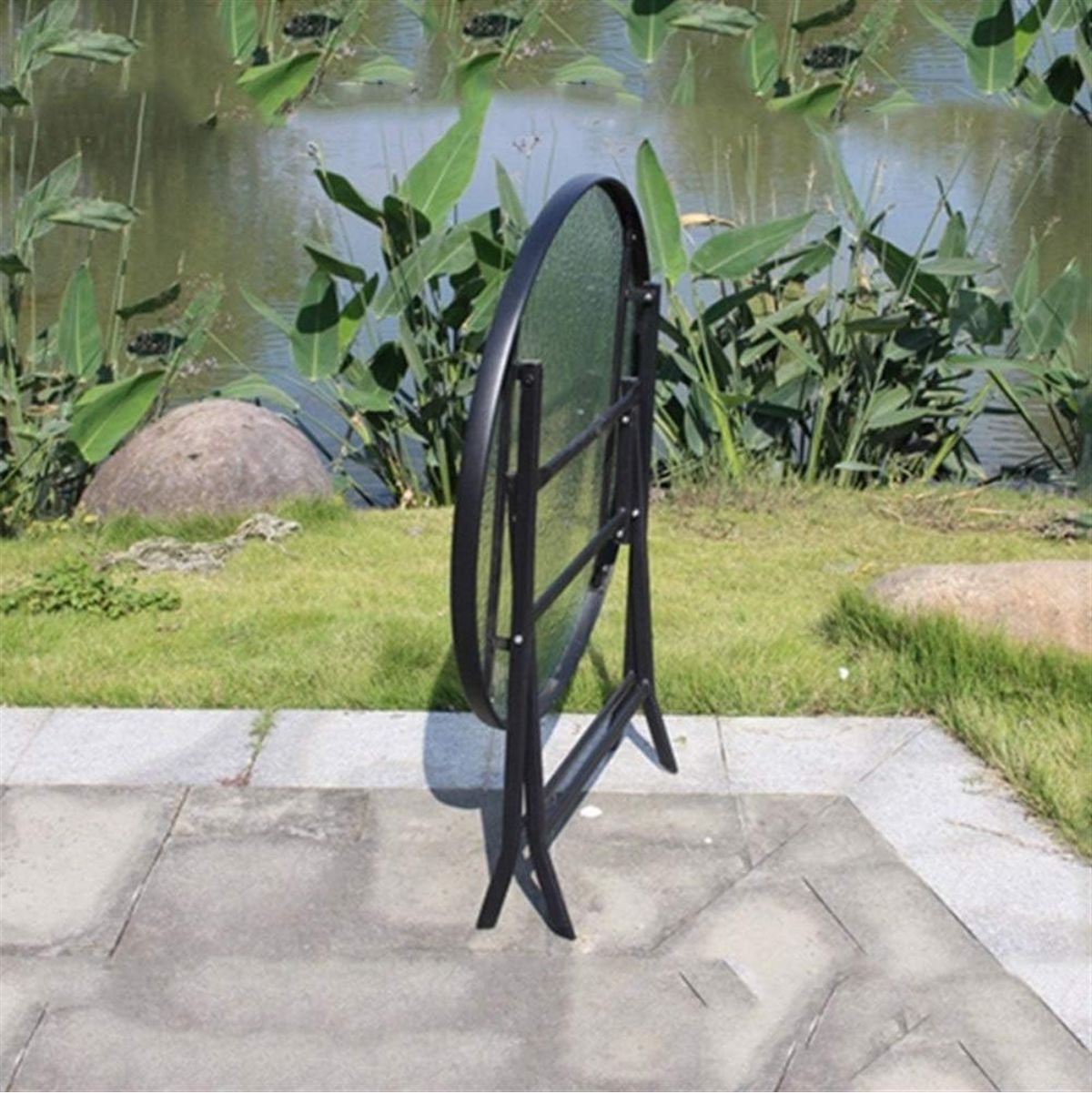 Mesa-de-jardin-diseño-plegable-acero-antracita-Ø60x70-cm-plegable