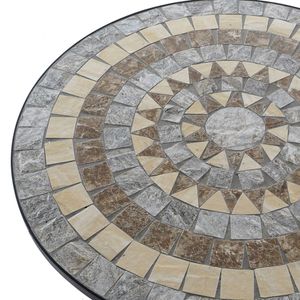 Mesa de jardín diseño mosaico multicolor Ø60x71 cm