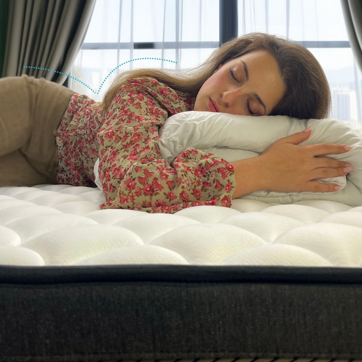 Colchon-viscoelastico-Cecotec-Flow-Diamond-visco---VisComfort--90x190-cm-ambientada