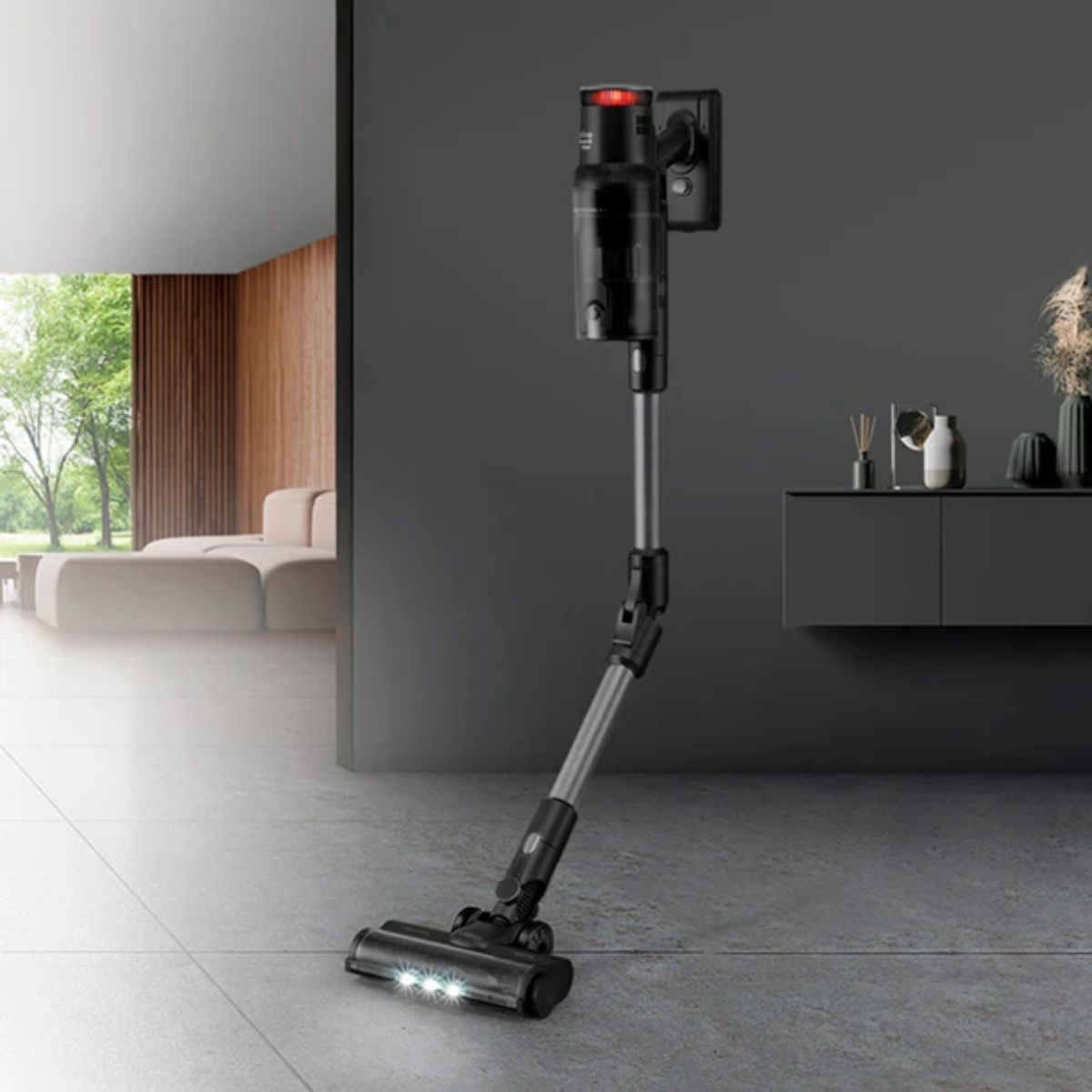 Aspirador-vertical-Ufesa-Inspire-U7-Digital-500W-pantalla-digital-negro-gris