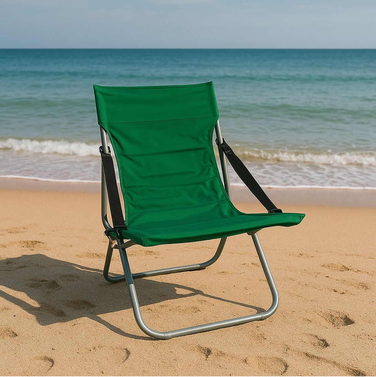 Silla-de-playa-Verona-diseño-plegable-verde-92x65x68-cm-ambientada