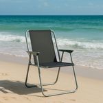 Silla-de-playa-Oxford-diseño-plegable-negro-75x53x43-cm-ambientada