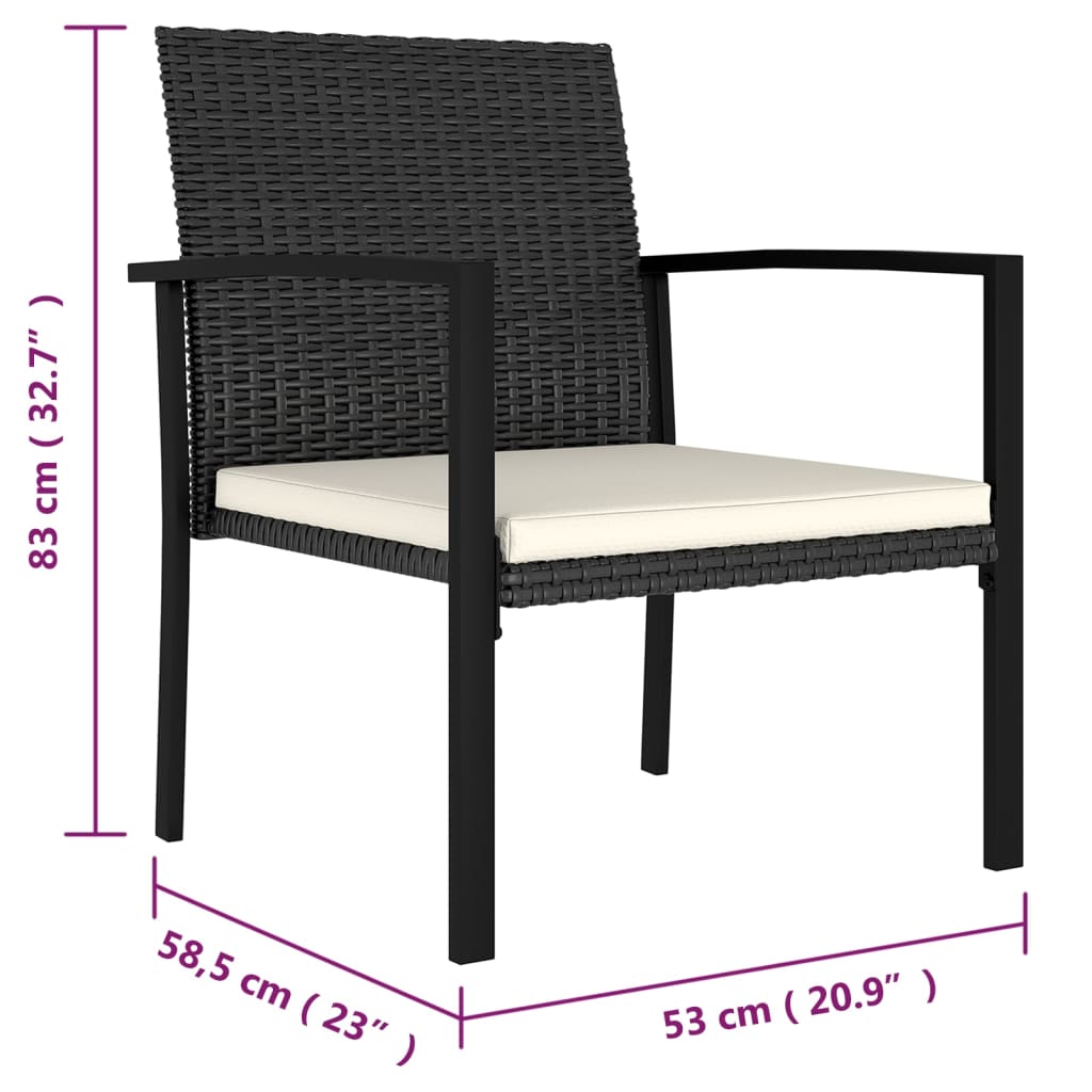 Pack-de-2-sillas-de-jardin-Valentina-cojin---reposabrazos-negro