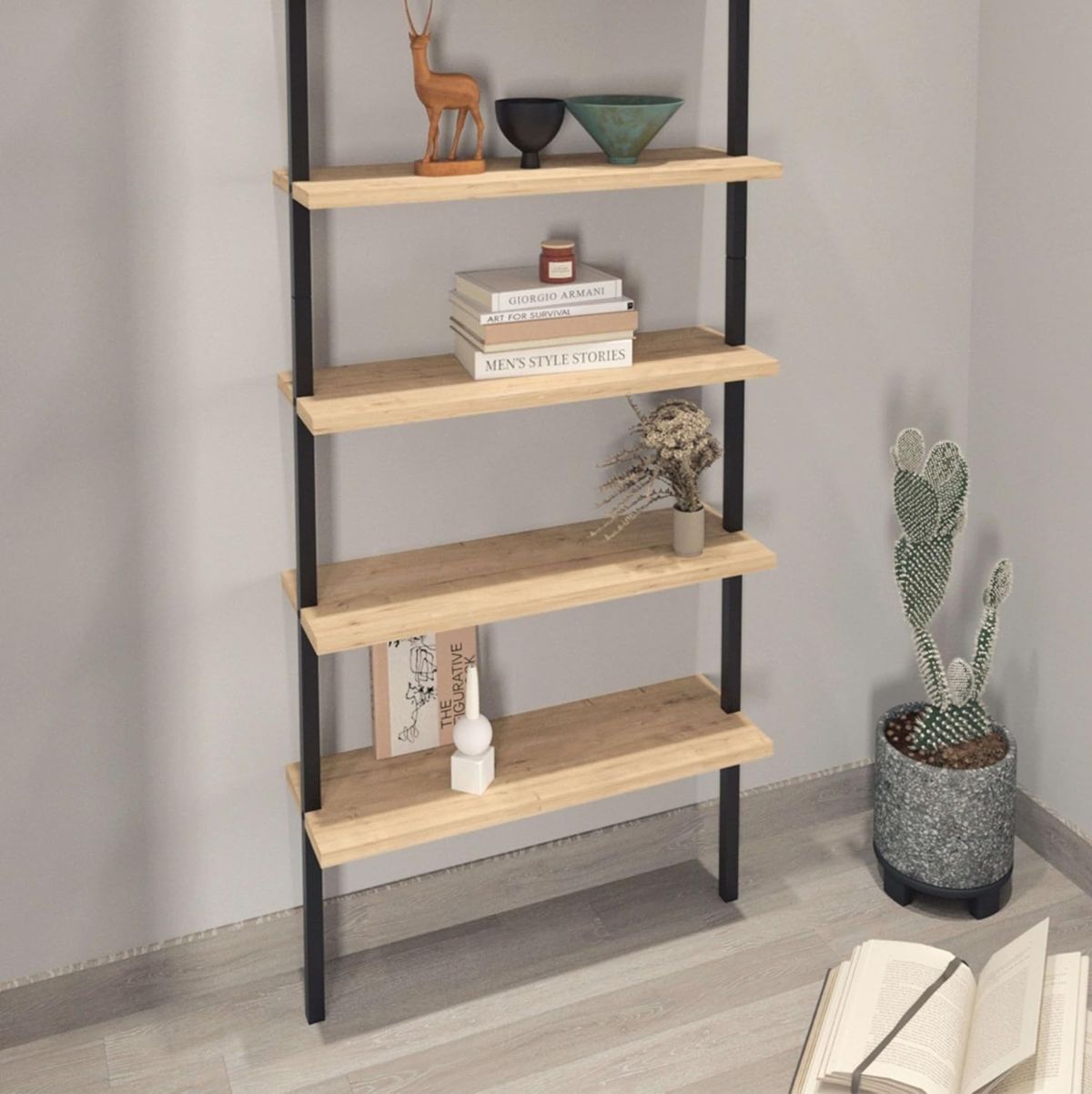 Estanteria-Colmena-6-estantes-natural-negro-183x60x20-cm