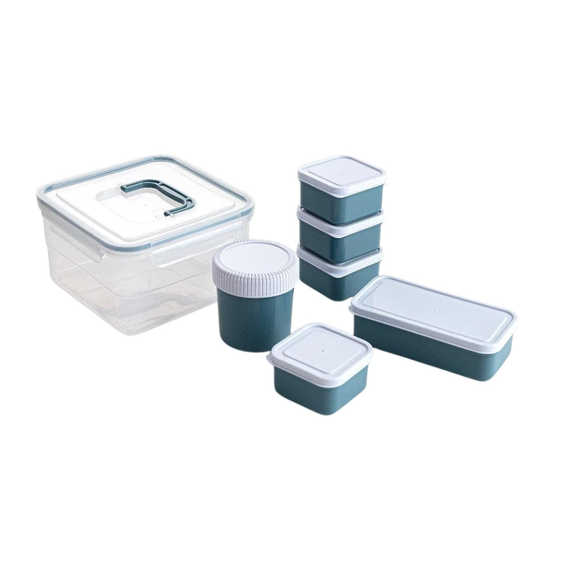 Set-de-7-tuppers-Minimal-Quid-cerre-hermetico-verde-conjunto-tuppers