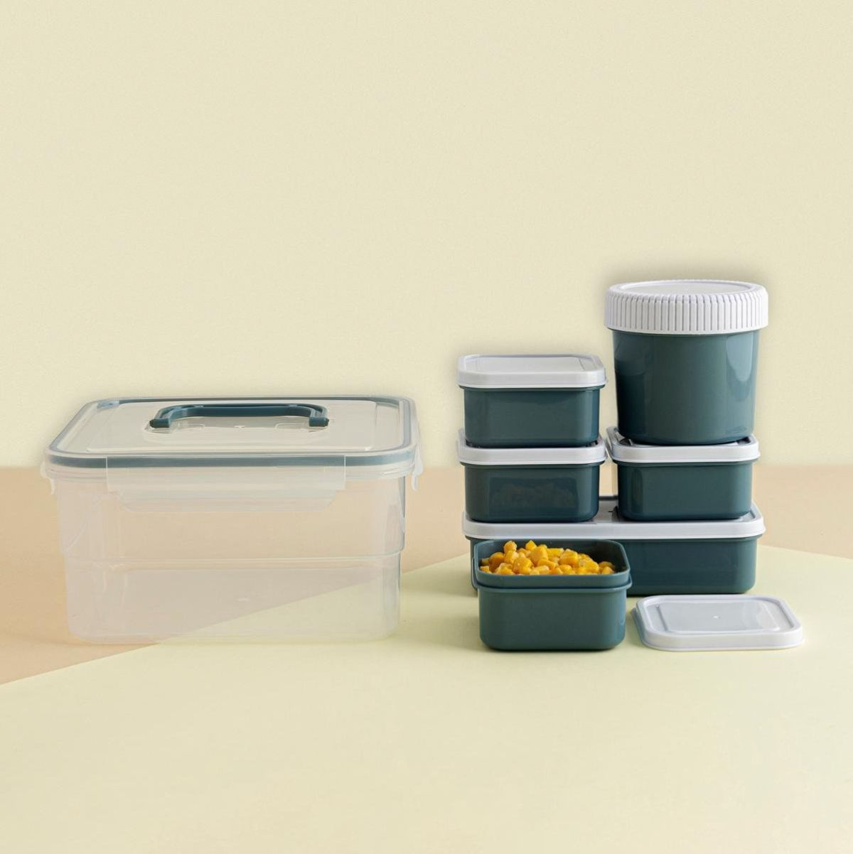 Set-de-7-tuppers-Minimal-Quid-cerre-hermetico-verde-tuppers