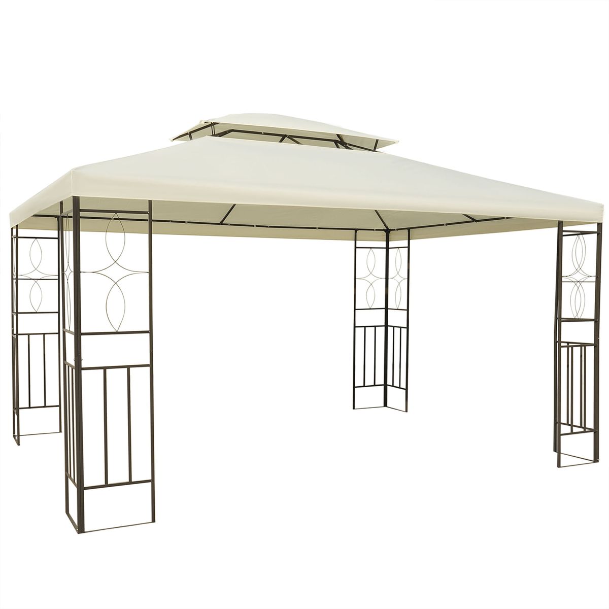 Cenador-Copete-Outsunny-doble-techo-crema-270x295x392-cm-fondo-blanco