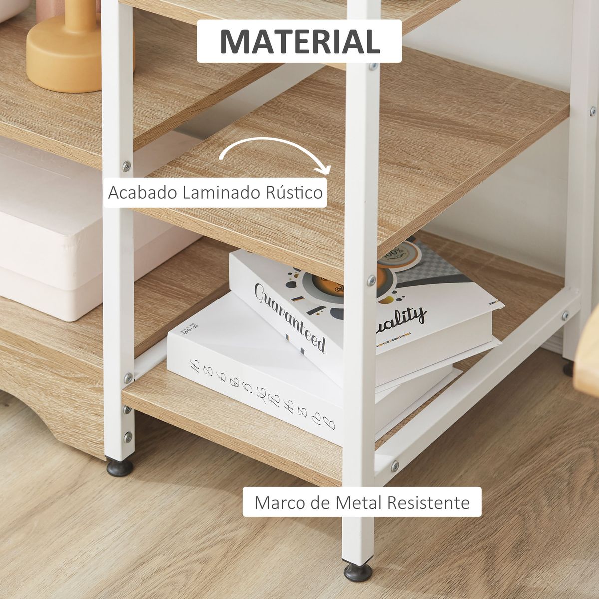 Estanteria-Dulce-Homcom-7-estantes-natural-blanco-95x90x40-cm