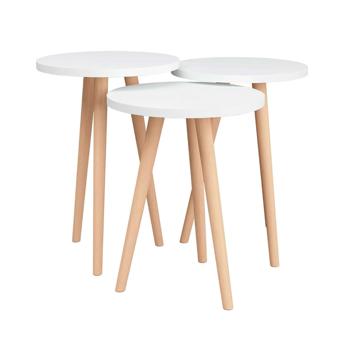 Set-de-3-mesas-de-centro-Tarantula-diseño-fijo-blanco-Ø35-cm-fondo-blanco