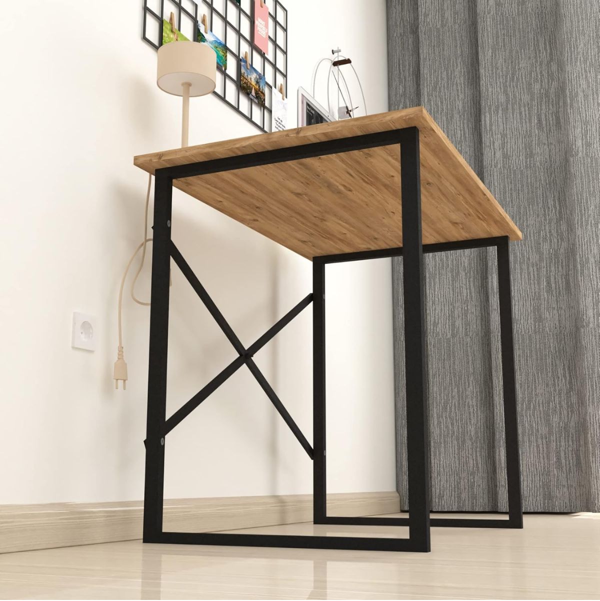 Escritorio-Orce-diseño-fijo-natural-negro-75x120x60-cm-perspectiva