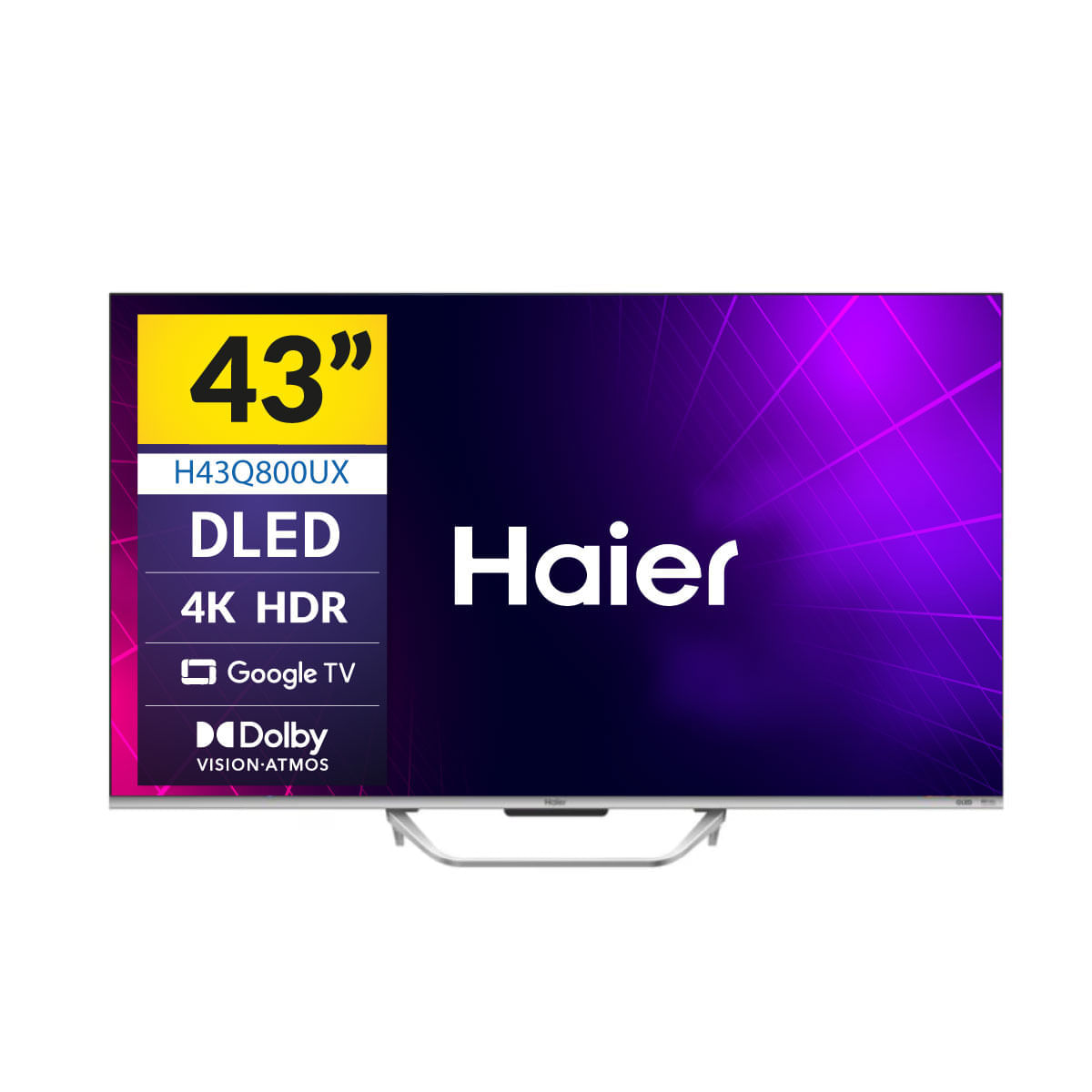 Televisor-Smart-TV-Haier-H43Q800UX-43’’-DLED-4K-HDR-Google-TV-F-plata-fondo-blanco