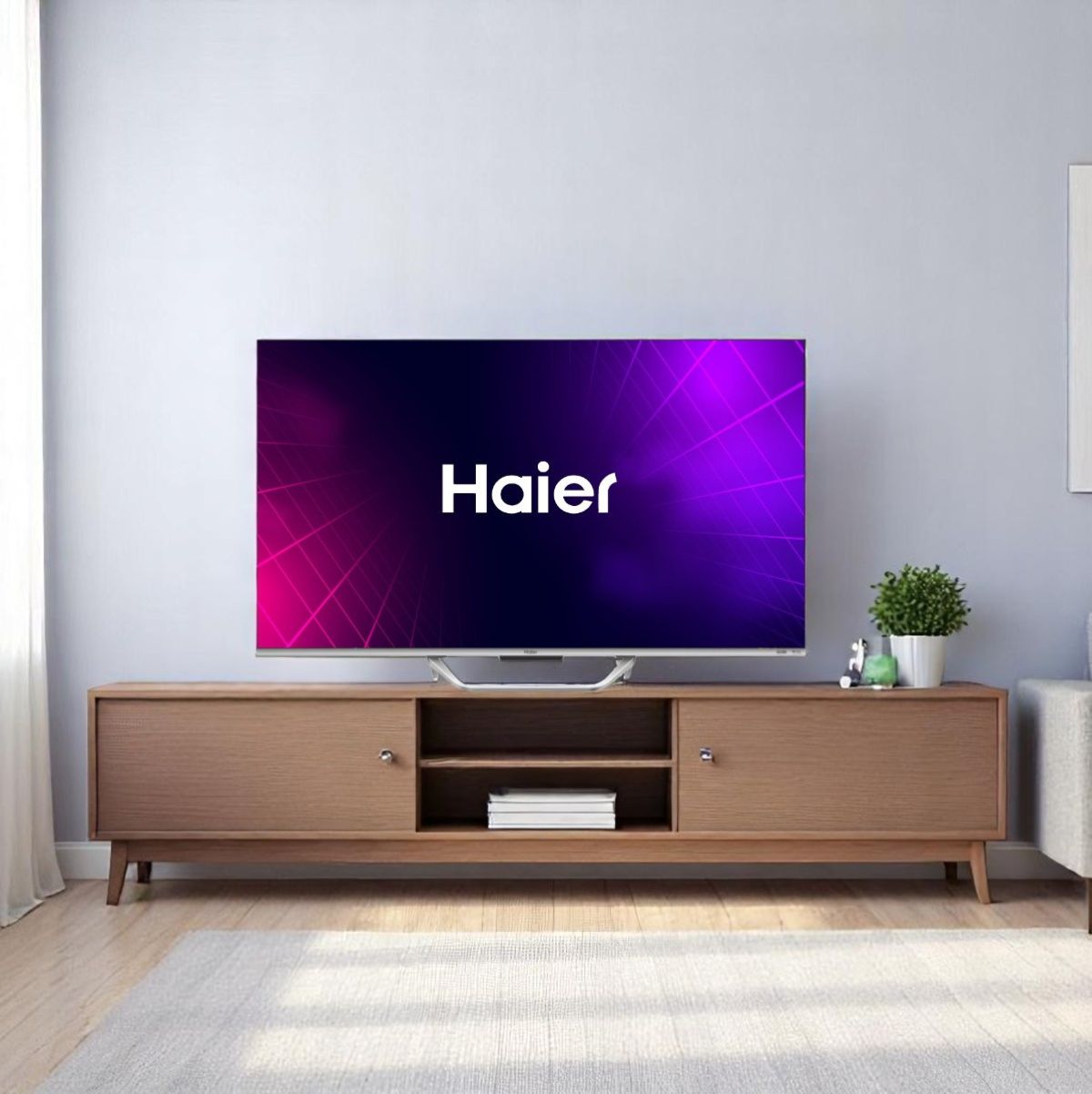 Televisor-Smart-TV-Haier-H43Q800UX-43’’-DLED-4K-HDR-Google-TV-F-plata-ambientada