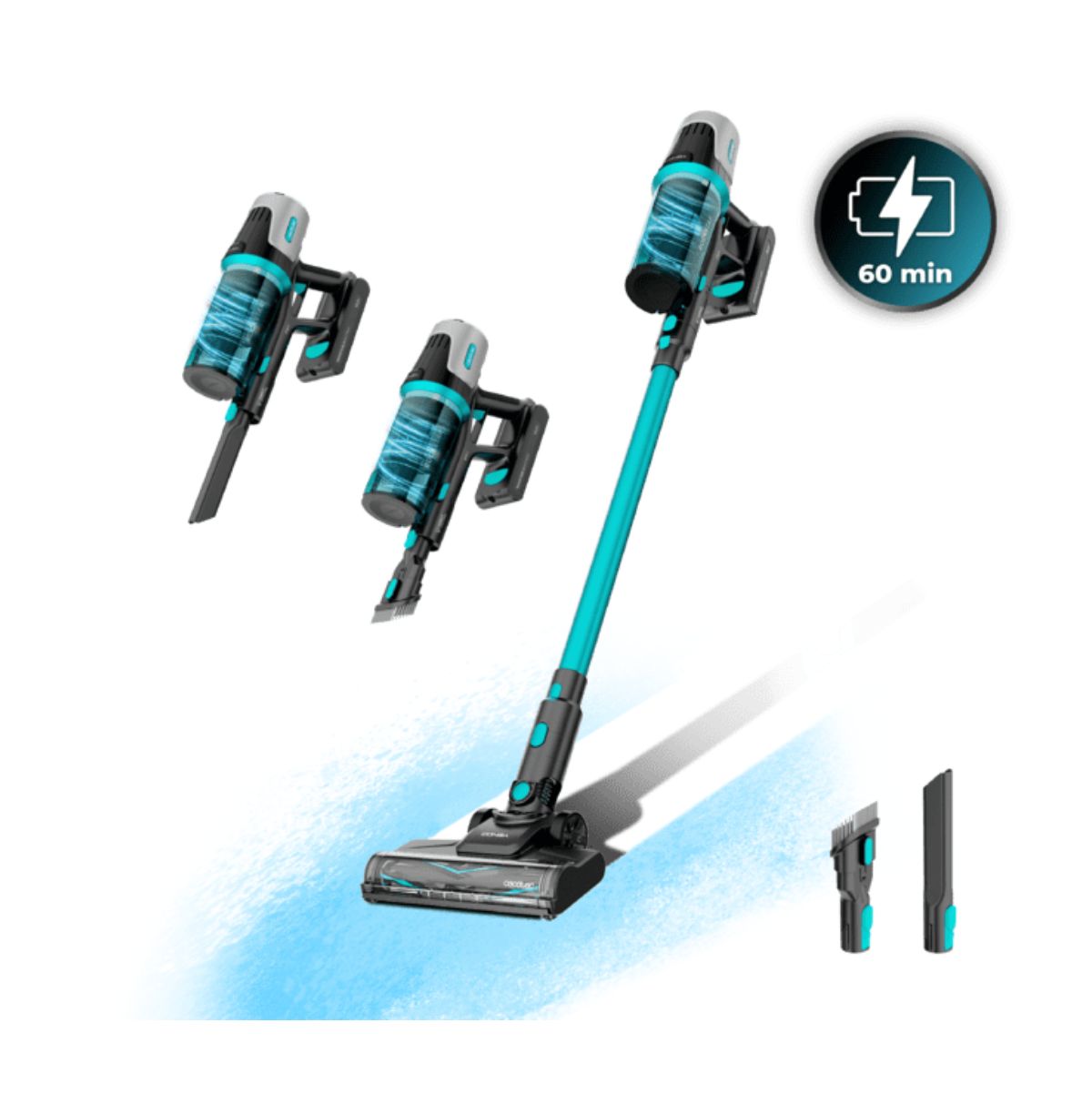 Aspirador-vertical-Cecotec-Conga-Rockstar-1500-Horizon-X-Treme-XL-215W-inalambrica-negro-azul--fondo-blanco