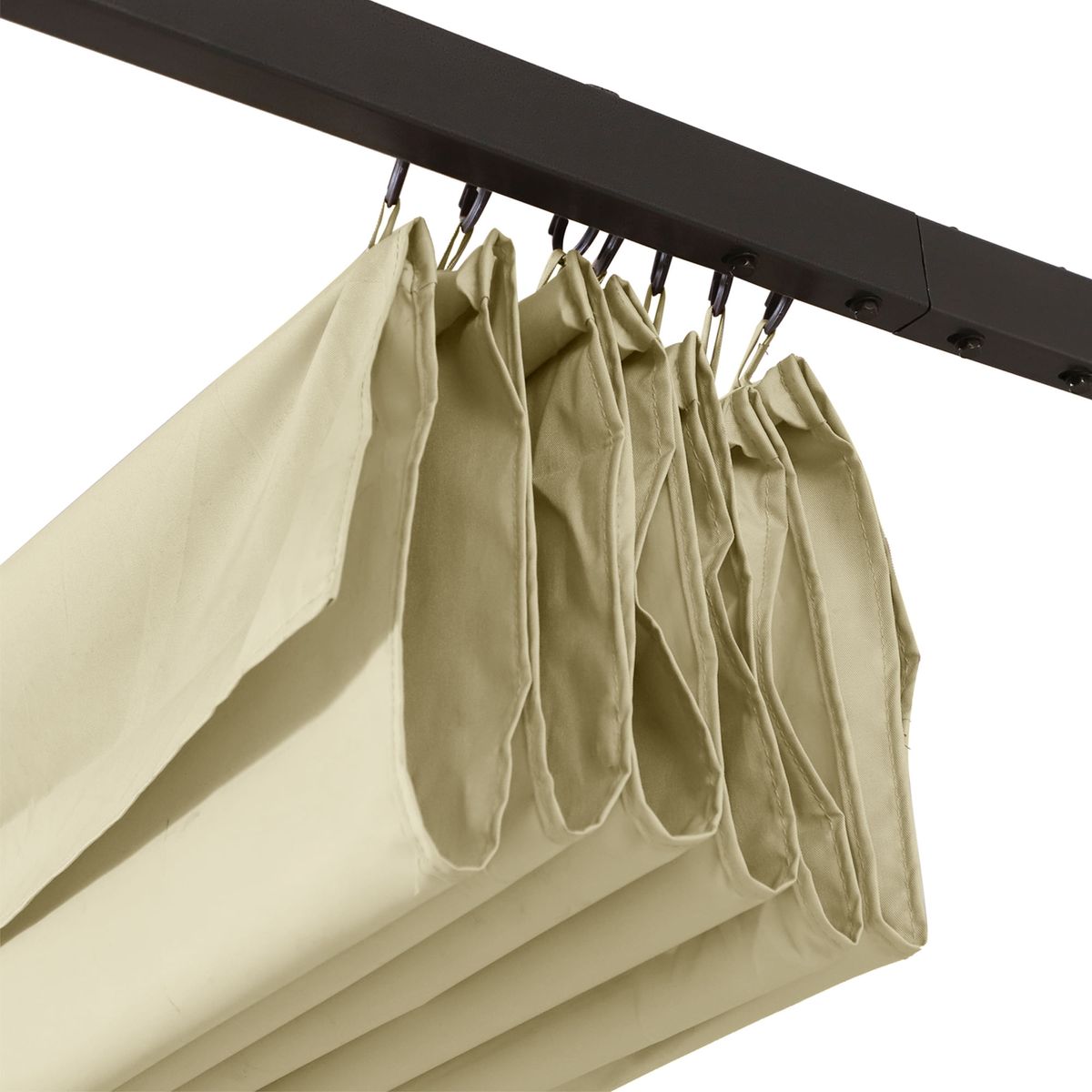 Pergola-Topo-Outsunny-techo-retractil-beige-230x350x350-cm-detalle