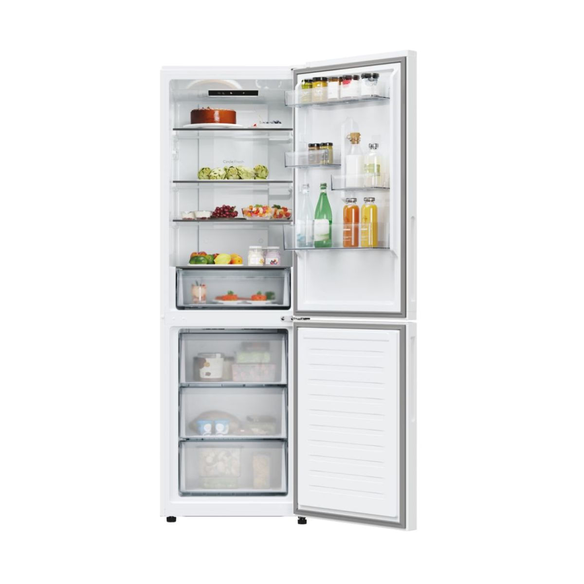 Frigorifico-combi-Candy-CNCQ2T618EW-355L-E-blanco-185-cm-