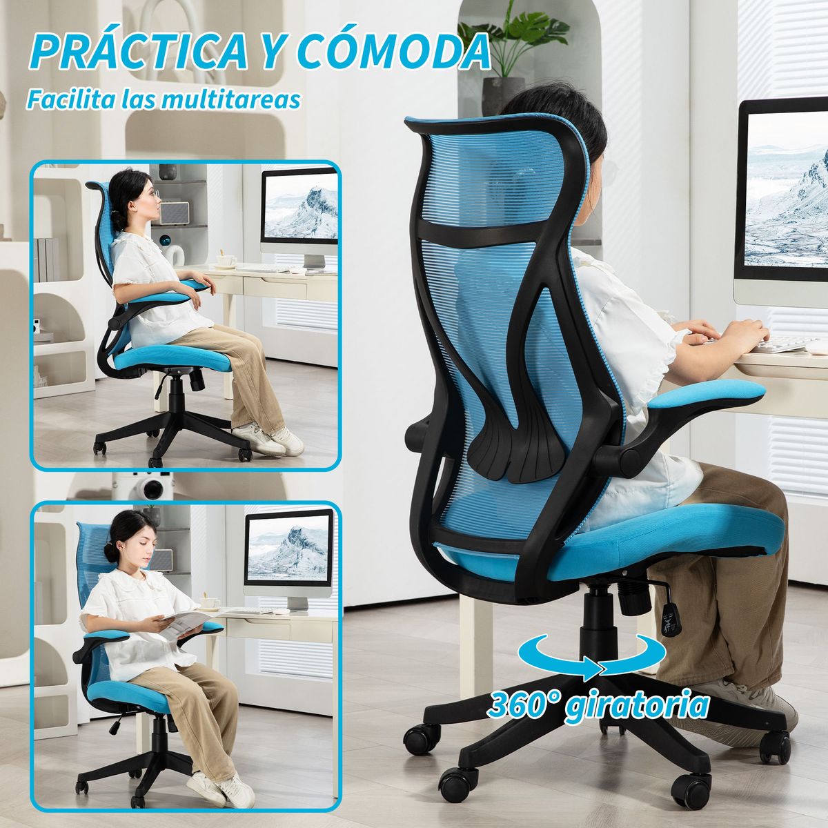 Silla-de-oficina-Alex-Homcom-basculante-altura-regulable-azul-113-121x66x66-cm-