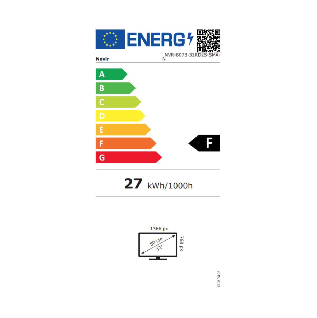 Televisor-Smart-TV-Nevir-NVR-8073-32RD2S-SMA-N-32’’-LED-HD-Ready-Android-11-F-negro-etiqueta-energetica