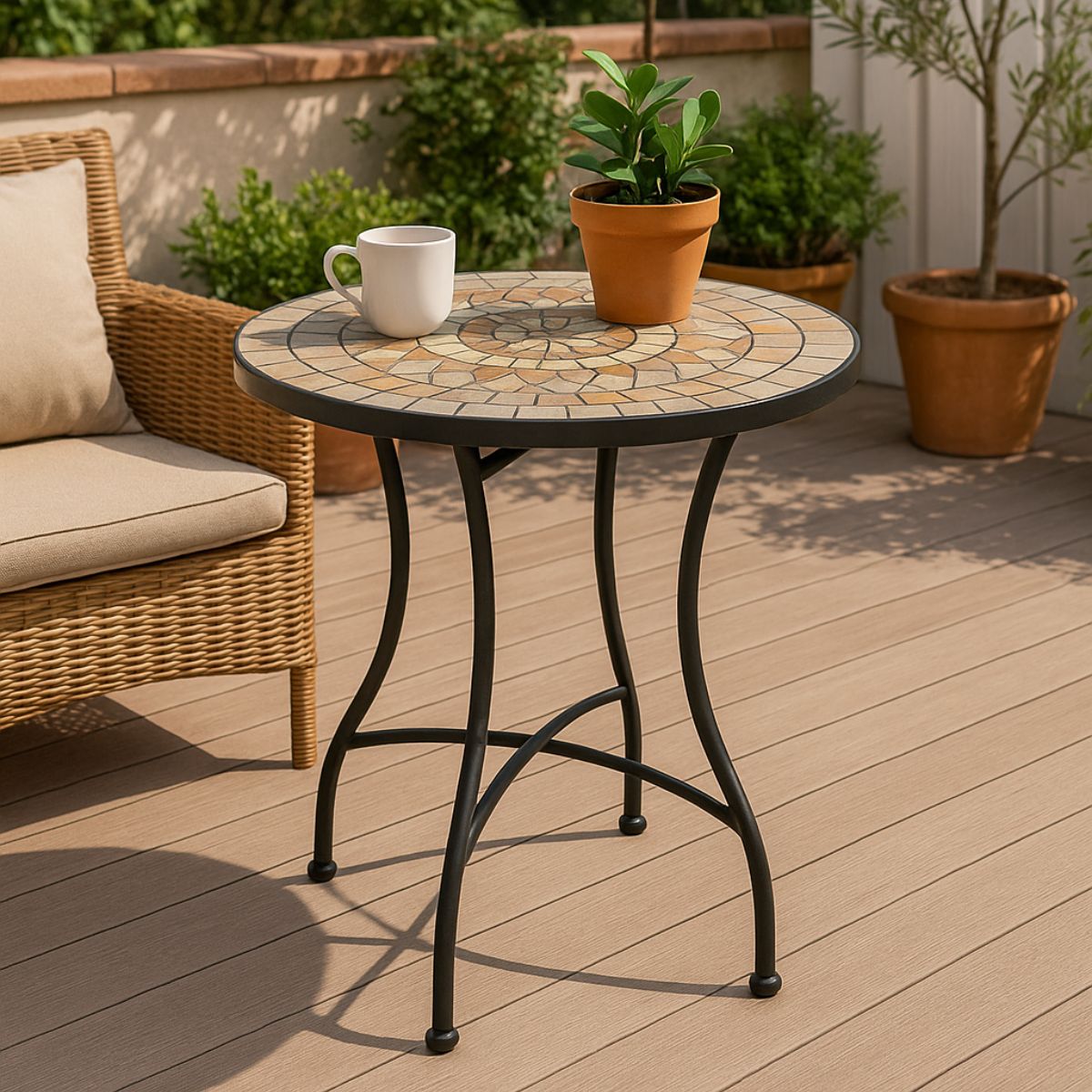 Mesa-de-jardin-mosaico-patas-plegables-multicolor-Ø60x70-cm-