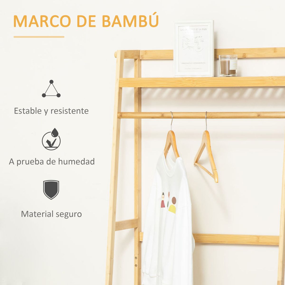 Perchero-recibidor-Turbina-Homcom-3-estantes---barra-natural-164x70x42-cm