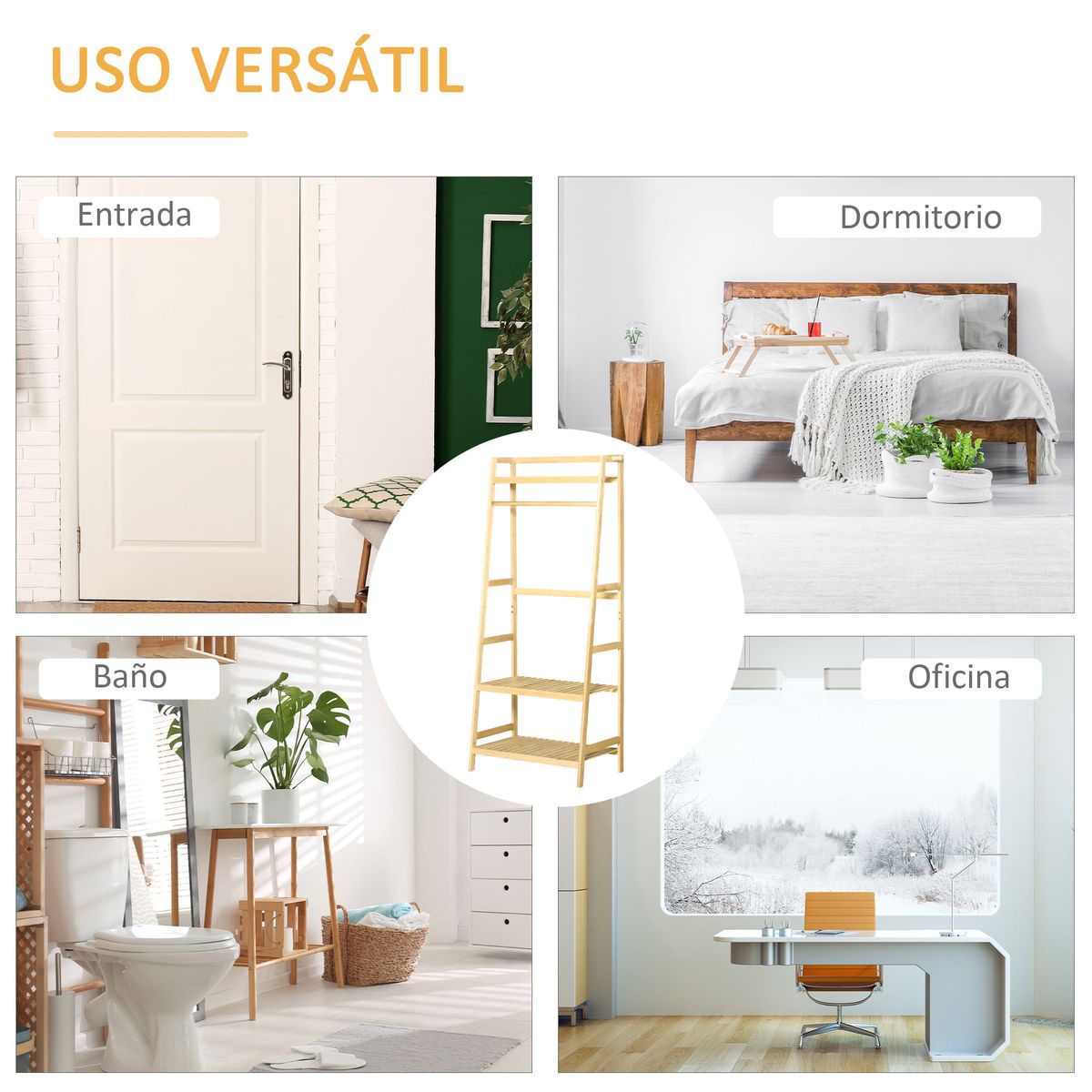 Perchero-recibidor-Turbina-Homcom-3-estantes---barra-natural-164x70x42-cm