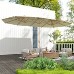 Sombrilla-doble-Outsunny-con-manivela-beige-238x455x265-cm-ambientada-terraza