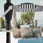 Sombrilla-Zebra-Outsunny-inclinable-doble-techo-blanco-negro-Ø263x251-cm