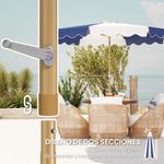 Sombrilla-Marine-Outsunny-inclinable-con-manivela-azul-blanco-Ø267x238-cm