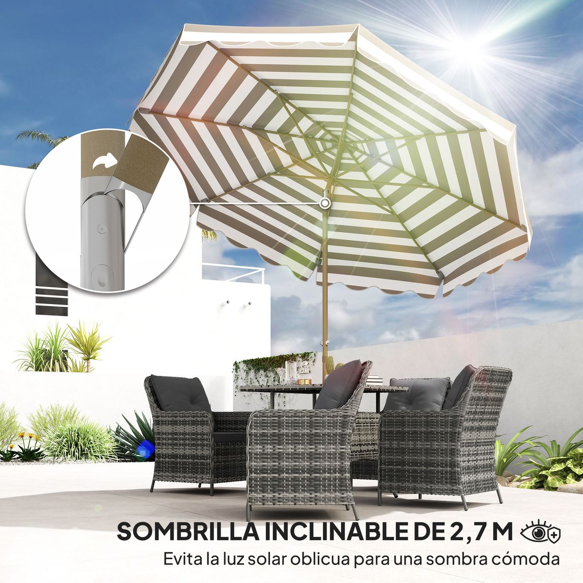 Sombrilla-Helade-Outsunny-inclinable-con-manivela-gris-blanco-Ø268x237-cm