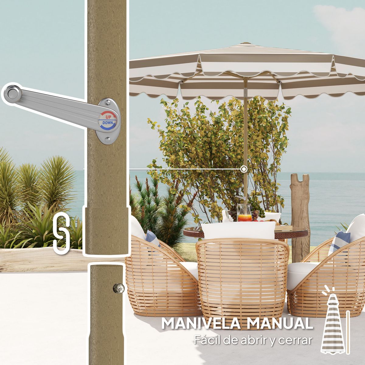 Sombrilla-Helade-Outsunny-inclinable-con-manivela-gris-blanco-Ø268x237-cm