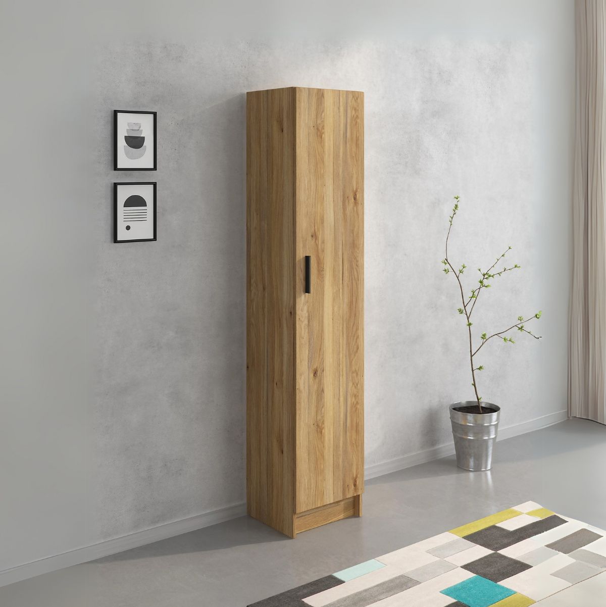 Armario-auxiliar-New-Aura-4-compartimentos-natural-180x37x344-cm-ambientada
