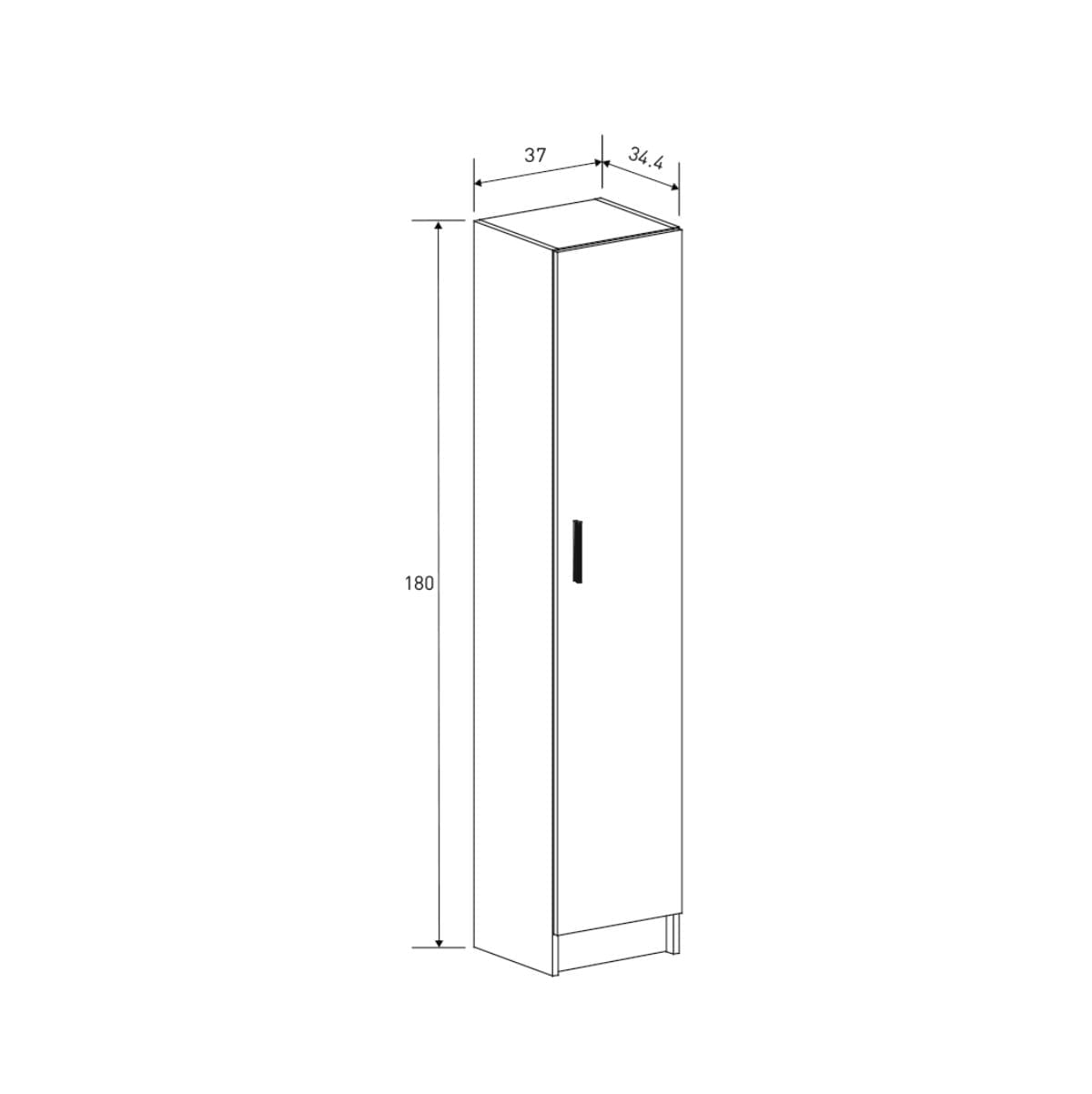 Armario-auxiliar-New-Aura-4-compartimentos-natural-180x37x344-cm-medidas