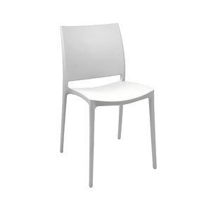Silla Celine apilable blanco 78,5x38x49 cm