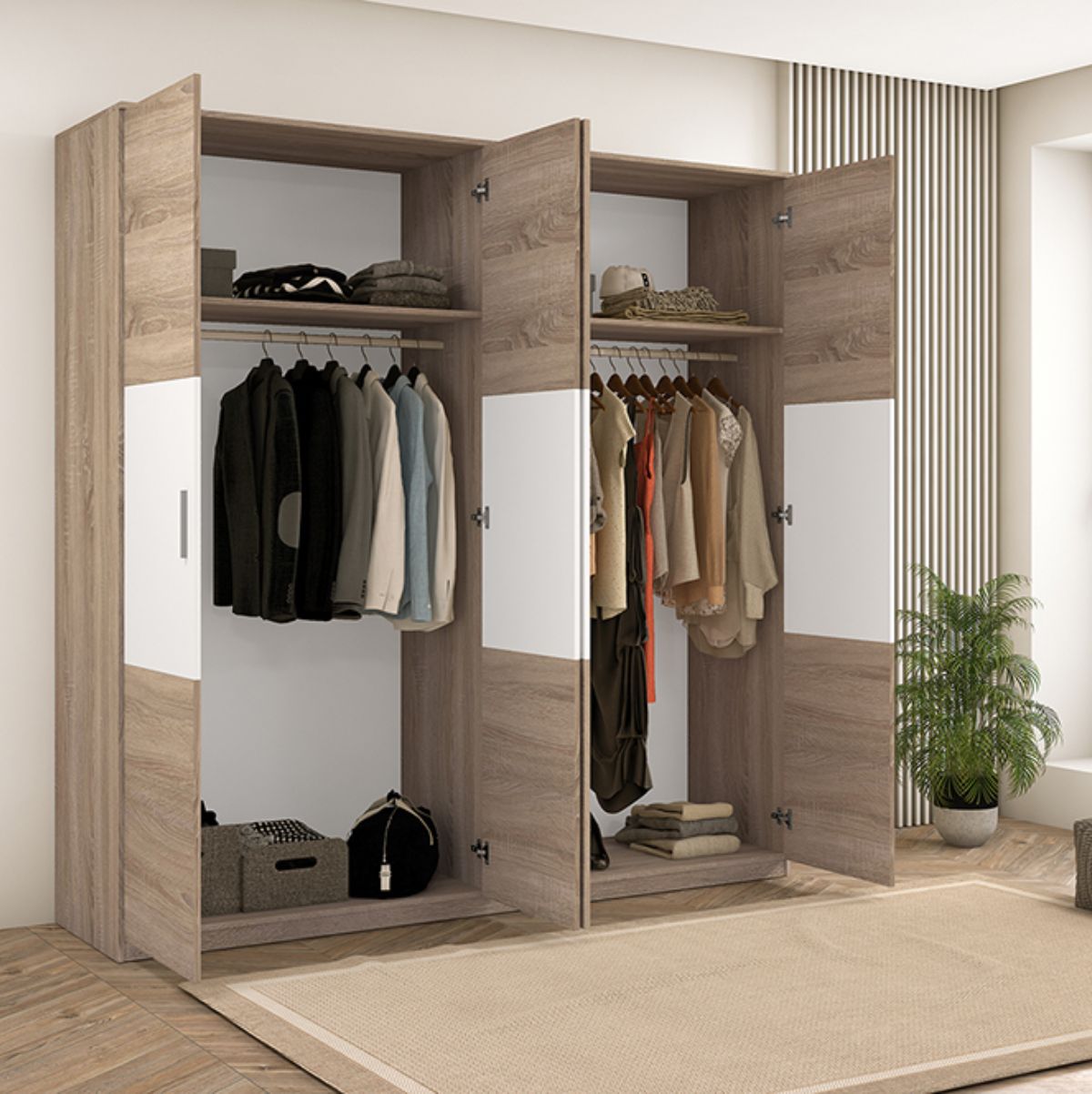 Armario-Monika-4-puertas-cambria-blanco-206x200x56-cm-interior