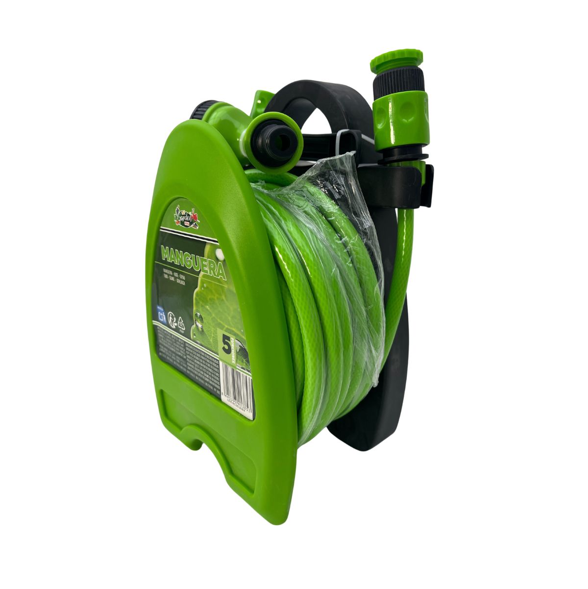 Manguera-enrollable-5-modos-conectores---adaptador-verde-lateral
