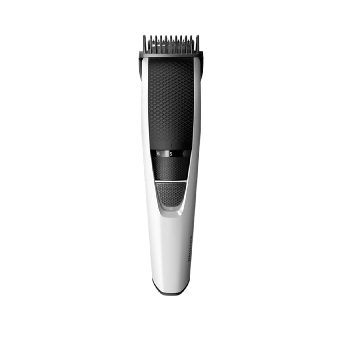 Afeitadora-Philips-Beardtrimmer-series-3000-Lift-Trim-cuchillas-acero-inox-blanco-fondo-blanco