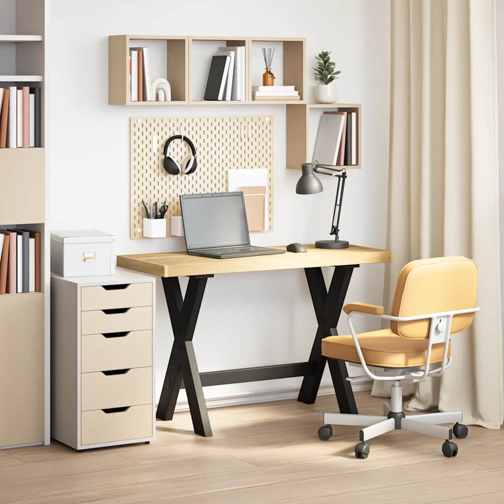 Escritorio-Noain-patas-en-forma-de-X-natural-negro-75x120x50-cm