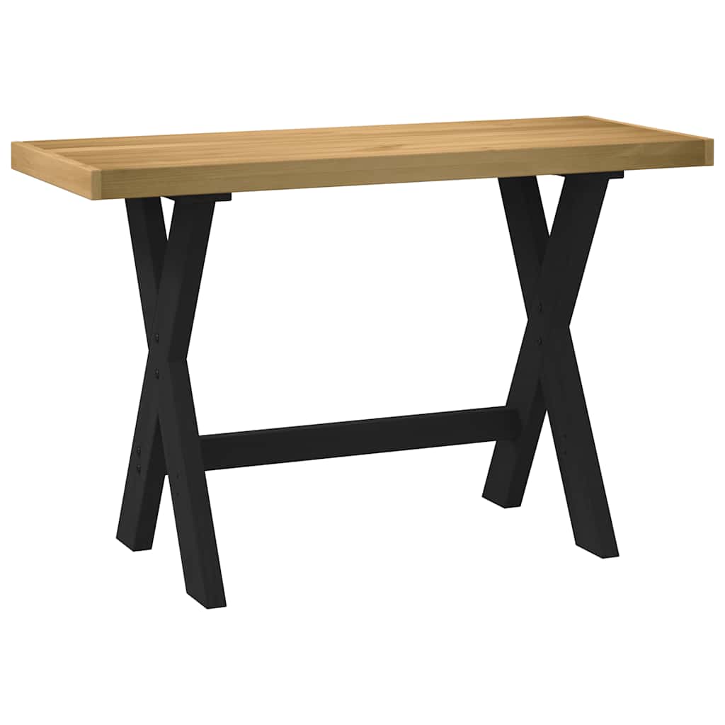 Escritorio-Noain-patas-en-forma-de-X-natural-negro-75x120x50-cm