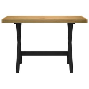 Escritorio Noain patas en forma de X natural/negro 75x120x50 cm