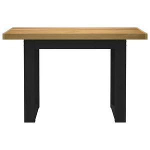 Escritorio Noain patas en forma de U natural/negro 75x120x50 cm