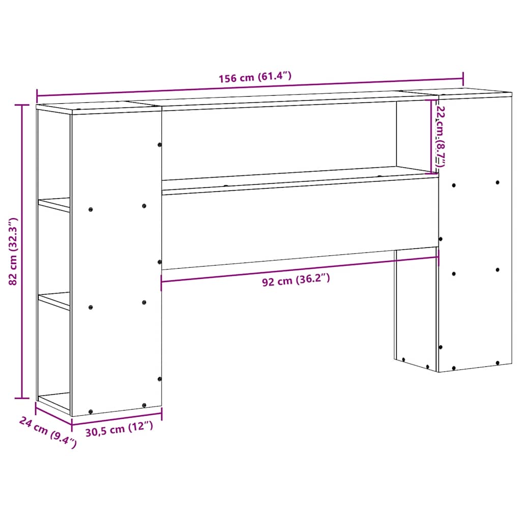 Cabecero-Rossi-7-compartimentos-madera-de-pino-blanco-82x156x24-cm-medidas