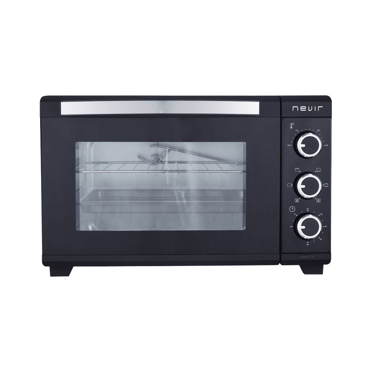 Horno-de-sobremesa-Nevir-9847HC-1600W-25L-3-modos-Grill-negro-fondo-blanco