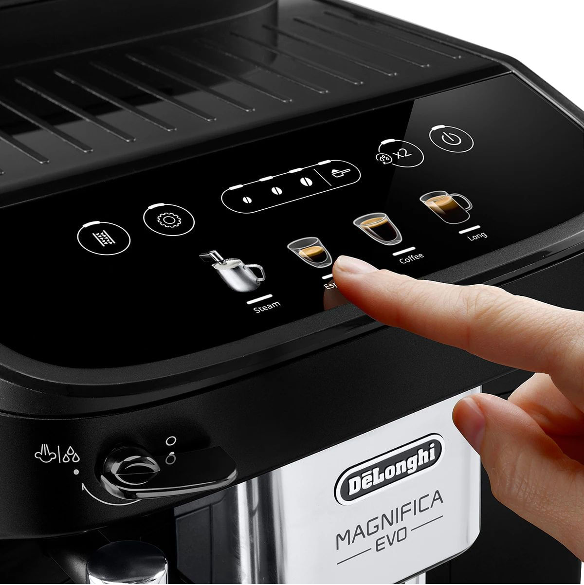 Cafetera-automatica-DeLonghi-Magnifica-Evo-ECAM290.22.B-1450W-18L-13-posiciones-negro-control