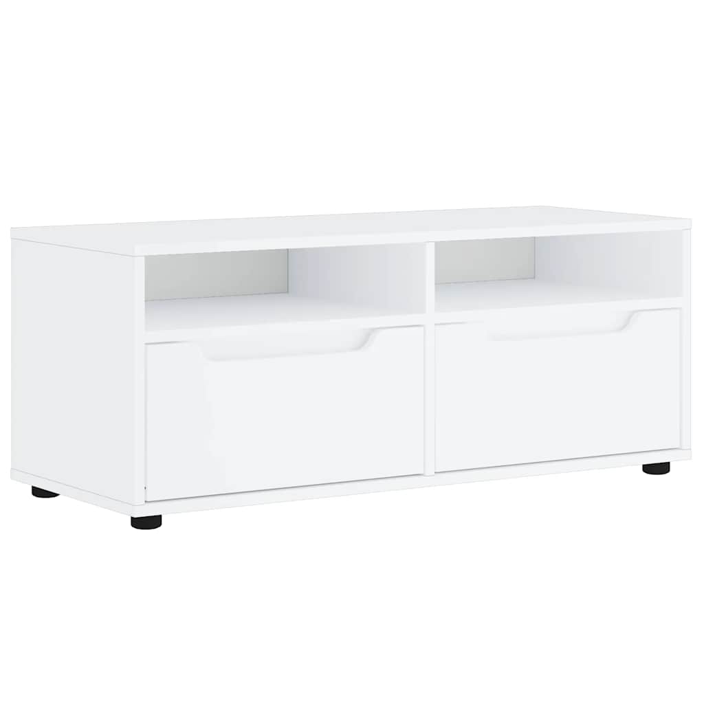 Mueble-de-TV-Visnes-2-cajones---2-compartimentos-blanco-38x100x40-cm-fondo-blanco
