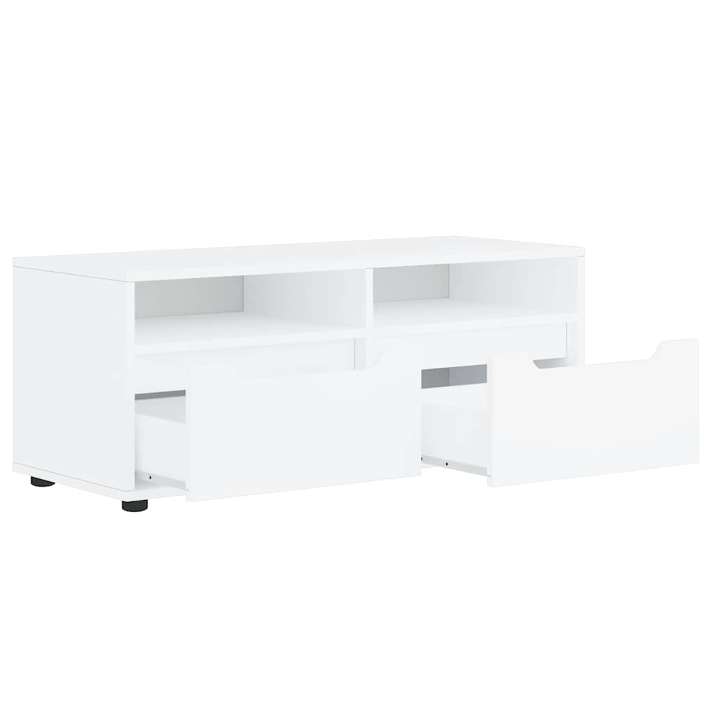 Mueble-de-TV-Visnes-2-cajones---2-compartimentos-blanco-38x100x40-cm