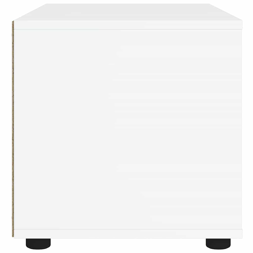 Mueble-de-TV-Visnes-2-cajones---2-compartimentos-blanco-38x100x40-cm