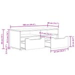 Mueble-de-TV-Visnes-2-cajones---2-compartimentos-blanco-38x100x40-cm-medidas